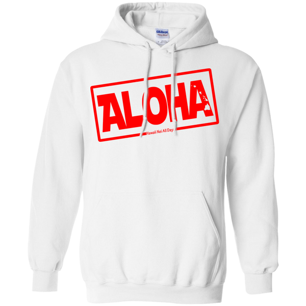Aloha Hawai'i Nei (Islands red ink) Pullover Hoodie, Sweatshirts, Hawaii Nei All Day