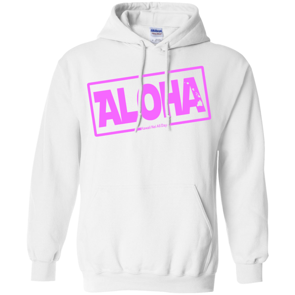 Aloha Hawai'i Nei (Islands pink ink) Pullover Hoodie, Sweatshirts, Hawaii Nei All Day