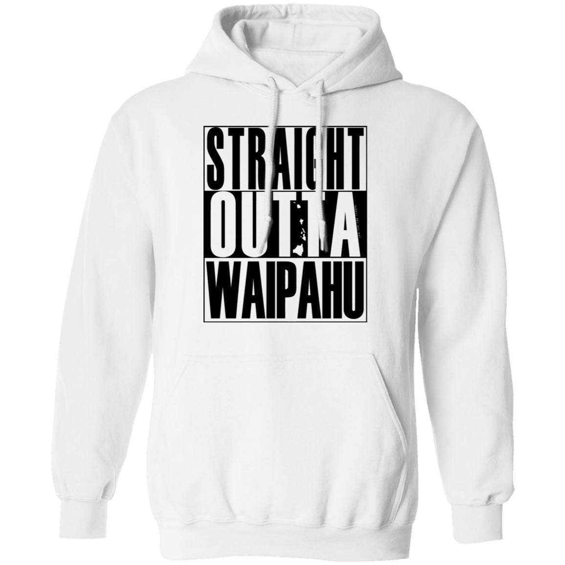 Straight Outta Waipahu (black ink) Pullover Hoodie