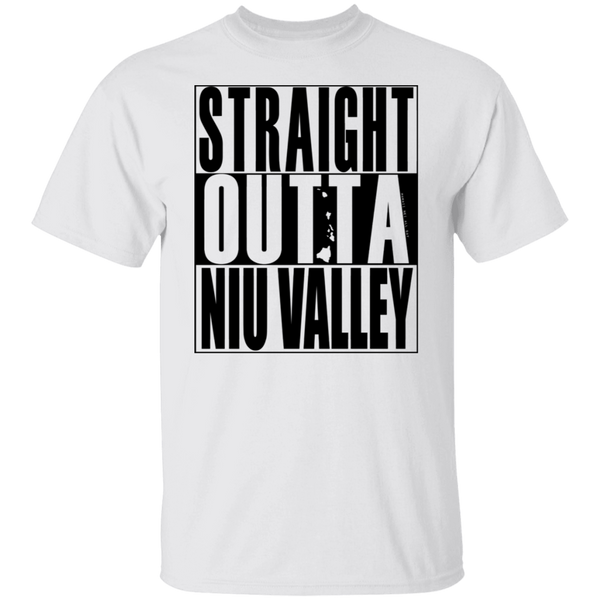 Straight Outta Niu Valley (black ink) T-Shirt