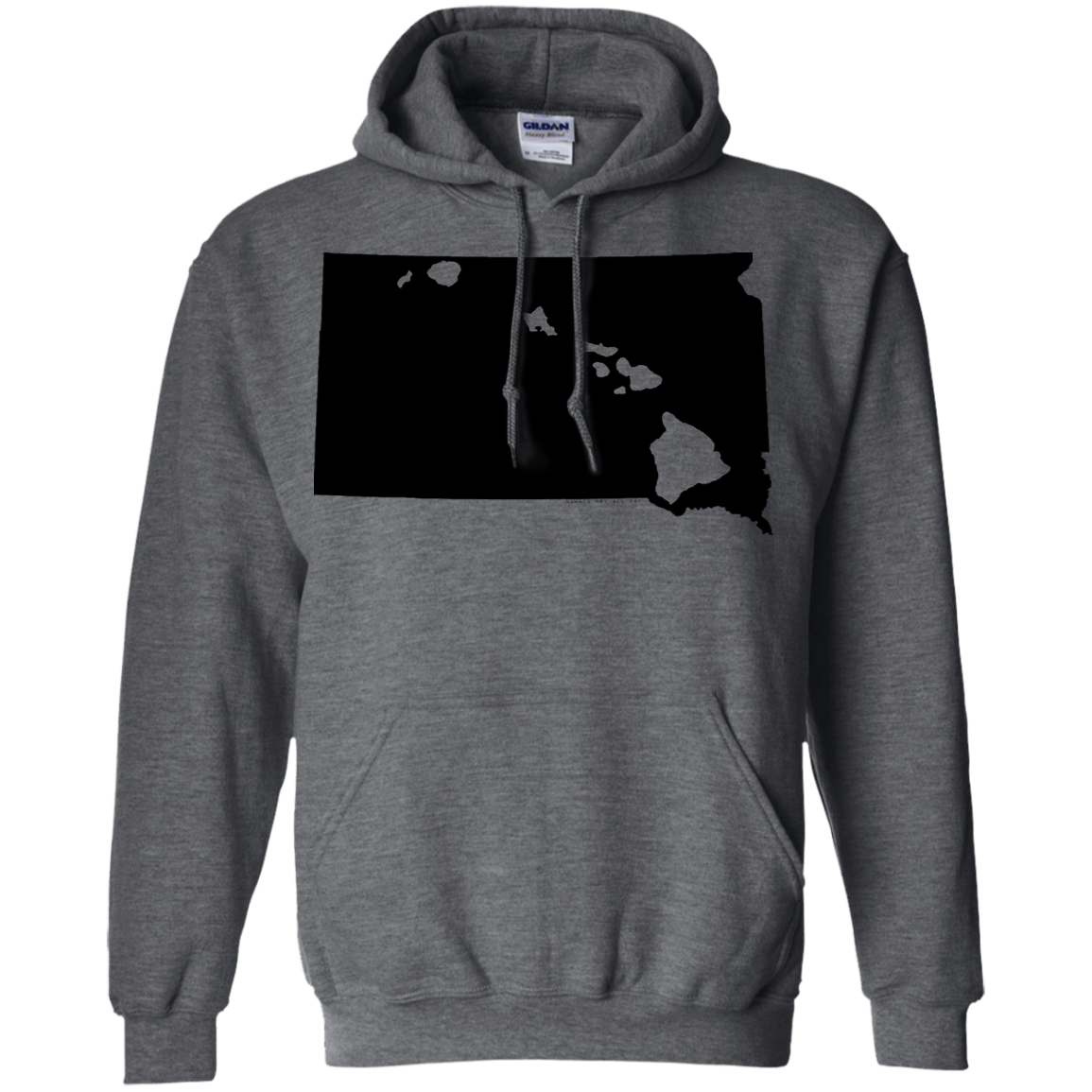 Living in South Dakota with Hawaii Roots Pullover Hoodie 8 oz., Sweatshirts, Hawaii Nei All Day