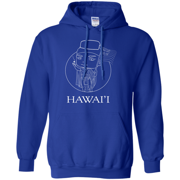 Hawai'i (chibi style King Kamehameha) Pullover Hoodie - Hawaii Nei All Day