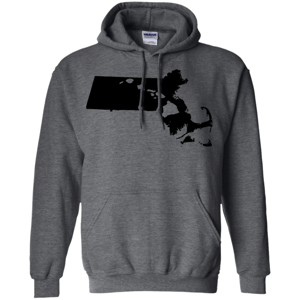 Living in Massachusetts with Hawaii Roots Pullover Hoodie 8 oz., Sweatshirts, Hawaii Nei All Day