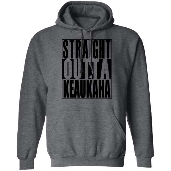 Straight Outta Keaukaha(black ink) Pullover Hoodie