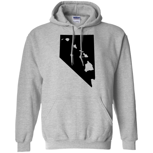 Living in Nevada with Hawaii Roots Pullover Hoodie 8 oz., Sweatshirts, Hawaii Nei All Day