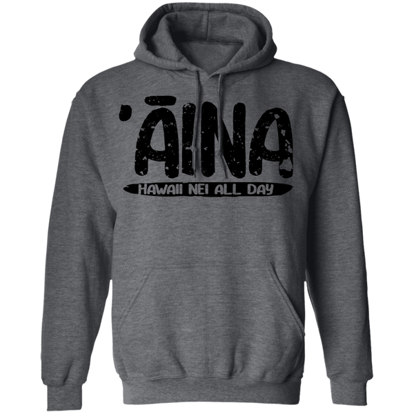 ʻĀina Hawai'i (black ink variant) Pullover Hoodie
