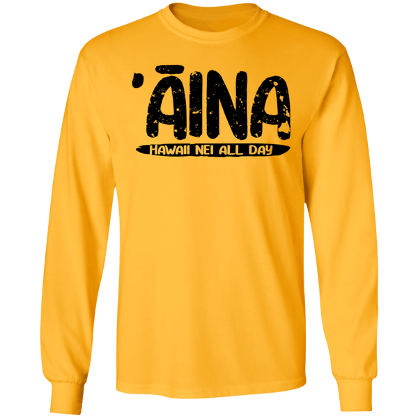 ʻĀina Hawai'i (black ink variant) LS T-Shirt