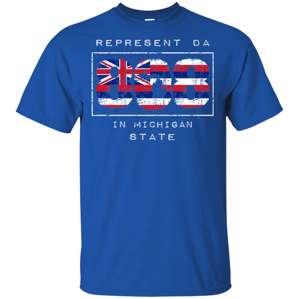 Rep Da 808 In Michigan State Ultra Cotton T-Shirt, T-Shirts, Hawaii Nei All Day