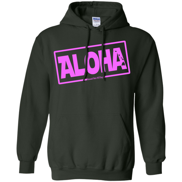 Aloha Hawai'i Nei (Islands pink ink) Pullover Hoodie, Sweatshirts, Hawaii Nei All Day