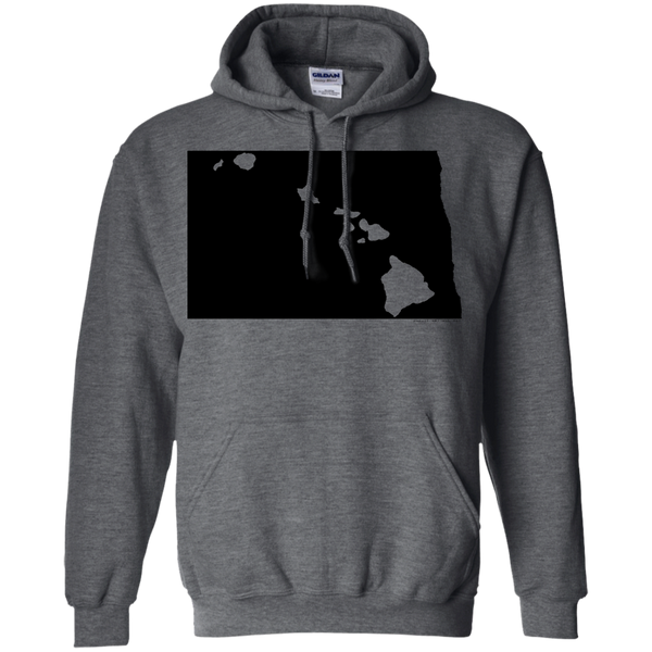 Living in North Dakota with Hawaii Roots Pullover Hoodie 8 oz., Sweatshirts, Hawaii Nei All Day