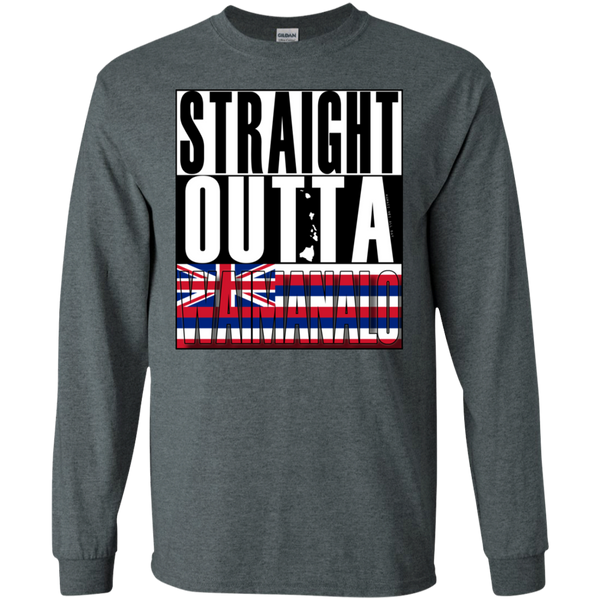 Straight Outta Waimanalo Hawai'i LS Ultra Cotton T-Shirt, T-Shirts, Hawaii Nei All Day