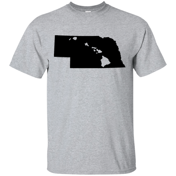 Living in Nebraska with Hawaii Roots Ultra Cotton T-Shirt, T-Shirts, Hawaii Nei All Day