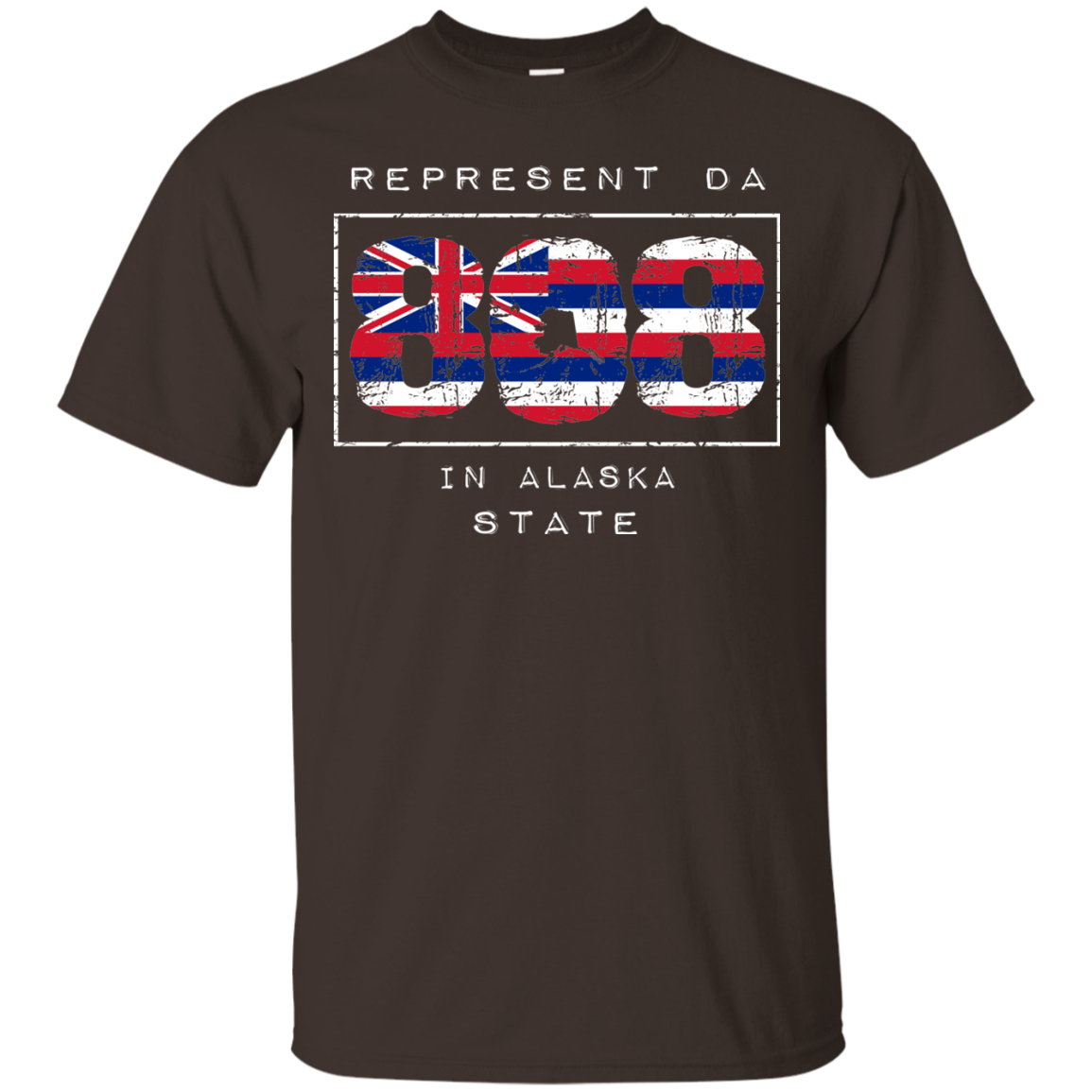 Rep Da 808 In Alaska State Ultra Cotton T-Shirt, T-Shirts, Hawaii Nei All Day