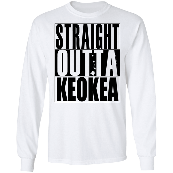 Straight Outta Keokea (black ink) LS T-Shirt