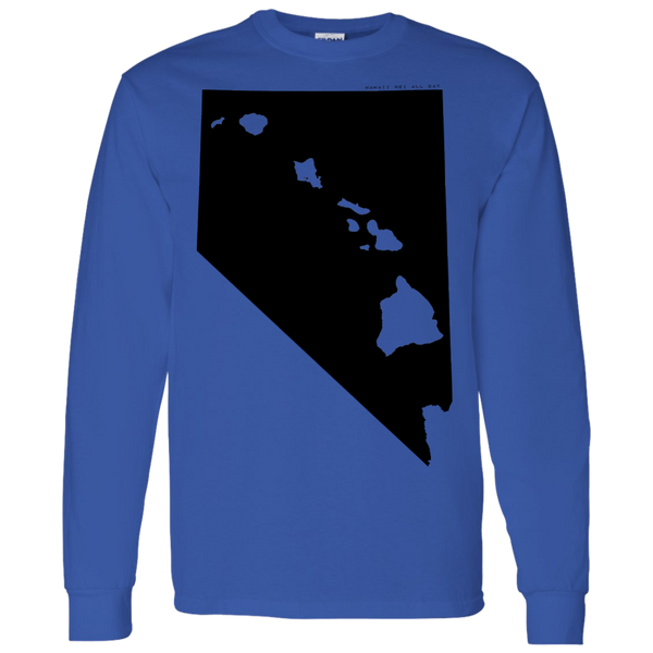 Living in Nevada with Hawaii Roots LS T-Shirt, T-Shirts, Hawaii Nei All Day