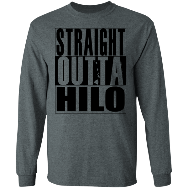Straight Outta Hilo(black ink) LS T-Shirt