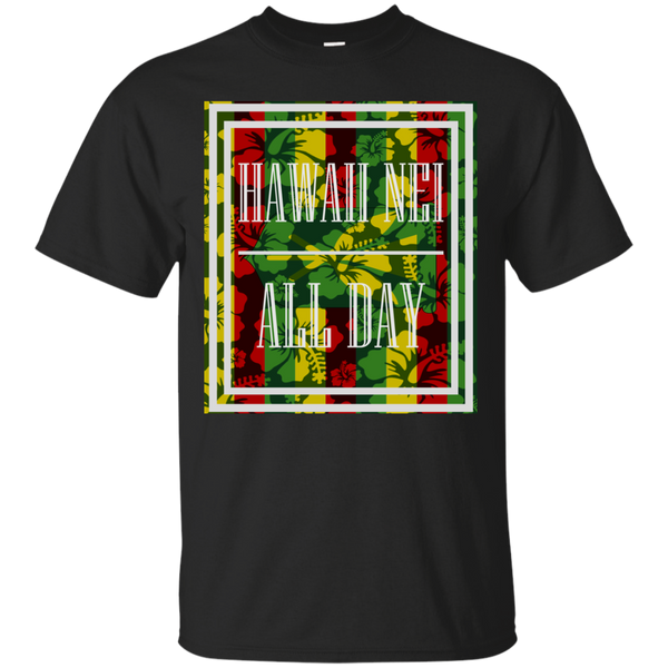 Hawai'i Floral Kanaka Maoli Ultra Cotton T-Shirt, T-Shirts, Hawaii Nei All Day