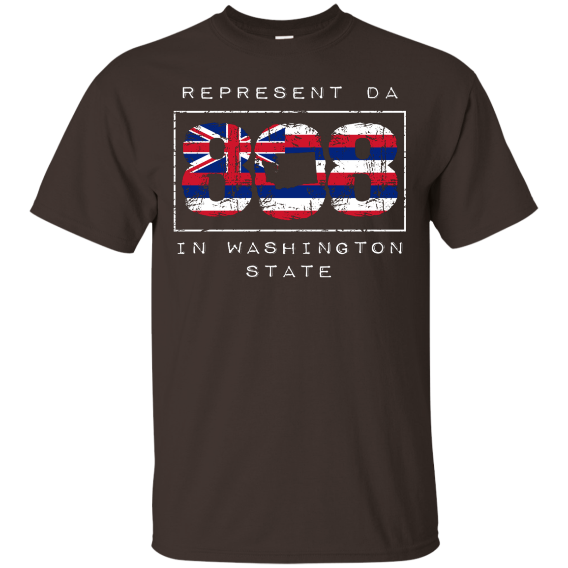 Represent Da 808 In Washington State Custom Ultra Cotton T-Shirt - Hawaii Nei All Day