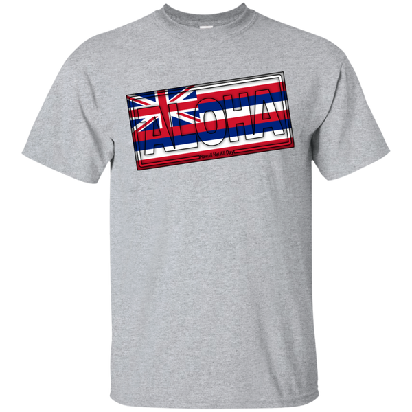 Aloha Hawai'i Flag Ultra Cotton T-Shirt, T-Shirts, Hawaii Nei All Day