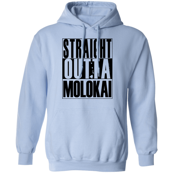 Straight Outta Molokai(black ink) Pullover Hoodie
