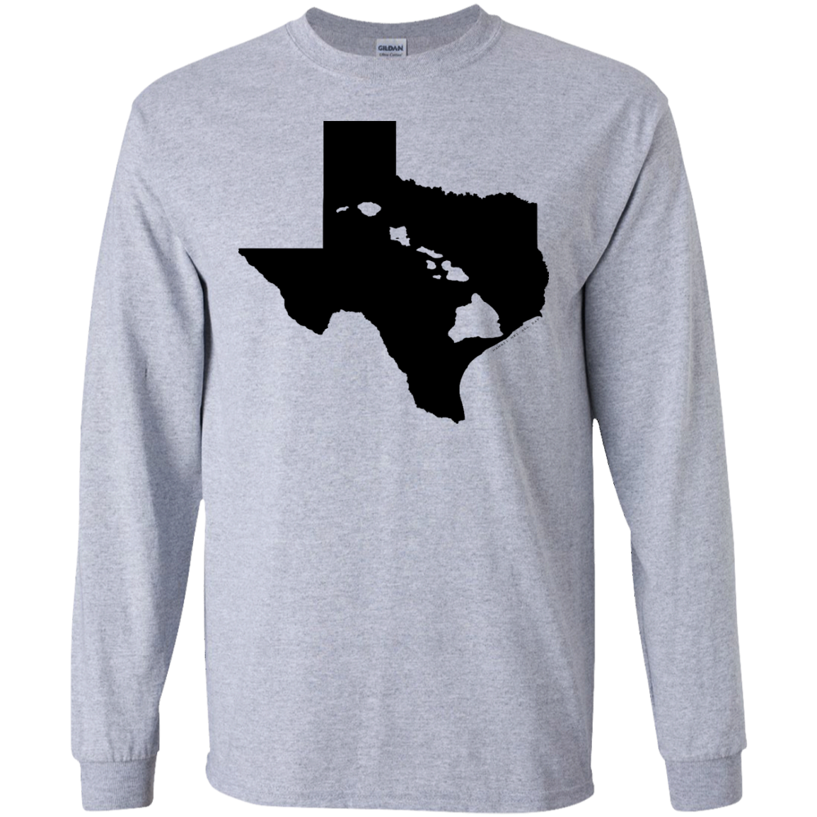 Living In Texas With Hawaii Roots LS Ultra Cotton Tshirt - Hawaii Nei All Day