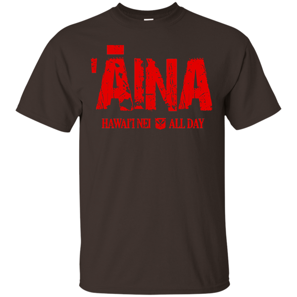ʻĀina Hawai'i Nei All Day (red ink) Ultra Cotton T-Shirt, T-Shirts, Hawaii Nei All Day