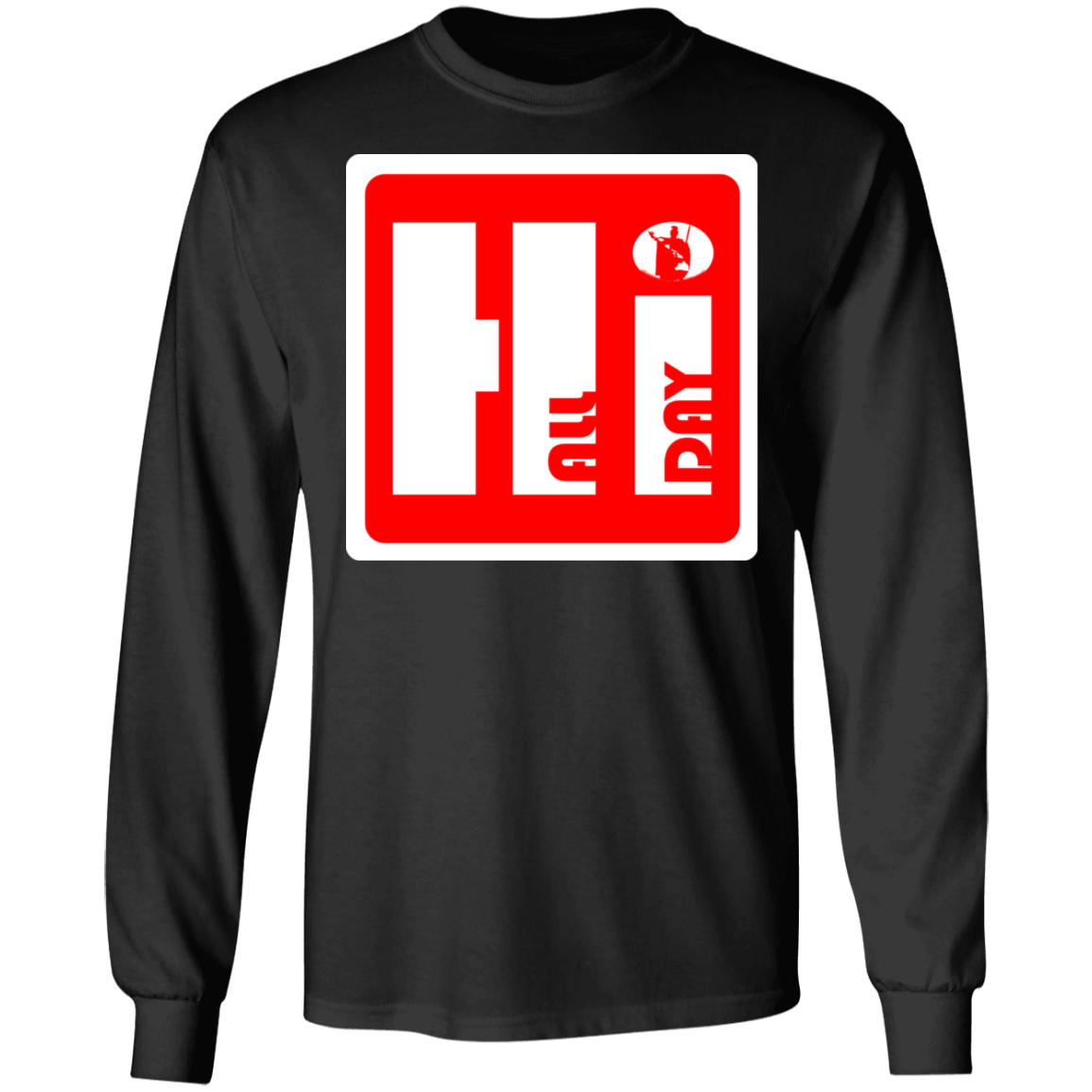 Hi ALL Day (red) Long Sleeve T-Shirt