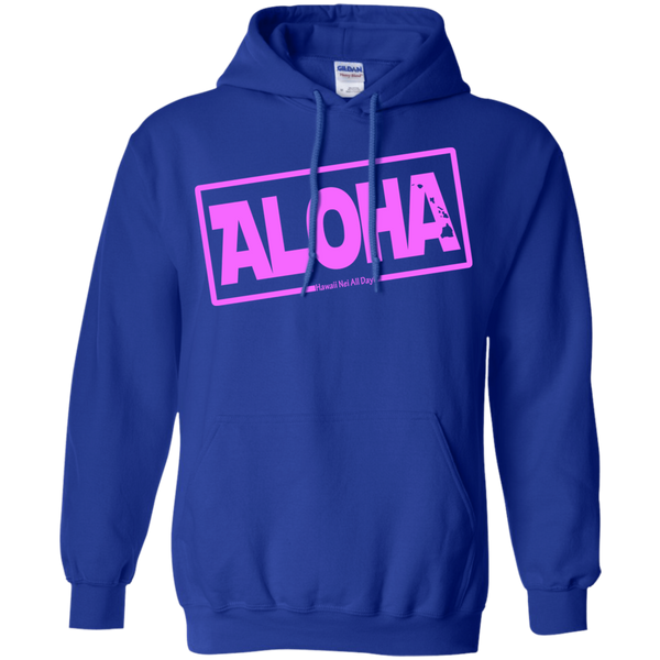 Aloha Hawai'i Nei (Islands pink ink) Pullover Hoodie, Sweatshirts, Hawaii Nei All Day