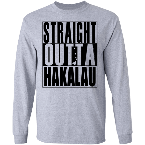 Straight Outta Hakalau (black ink) LS T-Shirt