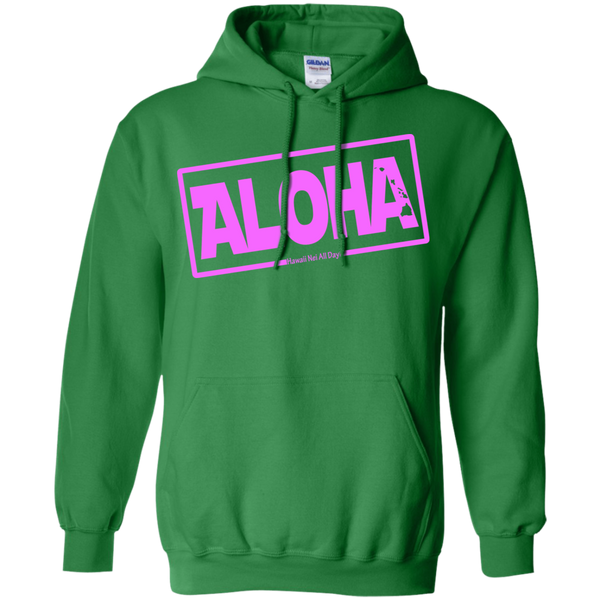 Aloha Hawai'i Nei (Islands pink ink) Pullover Hoodie, Sweatshirts, Hawaii Nei All Day