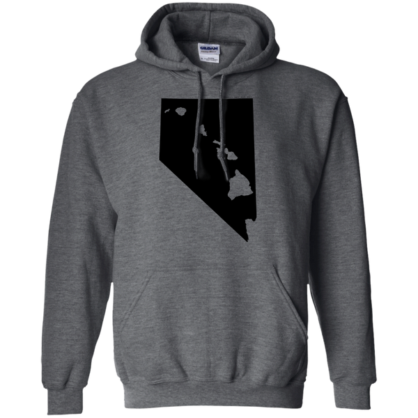 Living in Nevada with Hawaii Roots Pullover Hoodie 8 oz., Sweatshirts, Hawaii Nei All Day