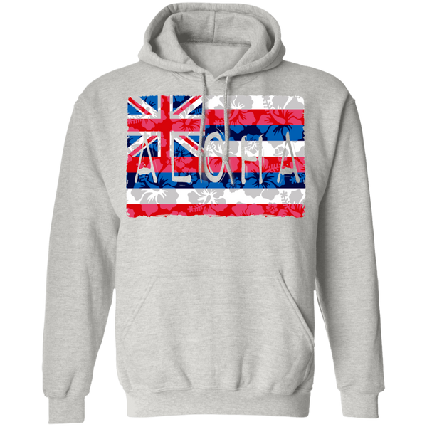Aloha Floral Flag Pullover Hoodie, Sweatshirts, Hawaii Nei All Day