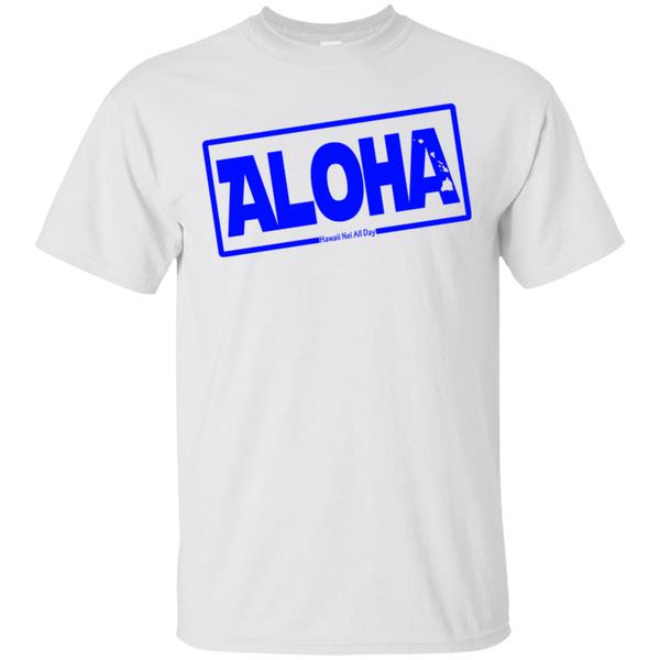 Aloha Hawai'i Nei (Islands blue ink) Ultra Cotton T-Shirt, T-Shirts, Hawaii Nei All Day