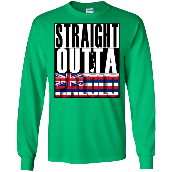 Straight Outta Palolo LS Ultra Cotton T-Shirt, T-Shirts, Hawaii Nei All Day