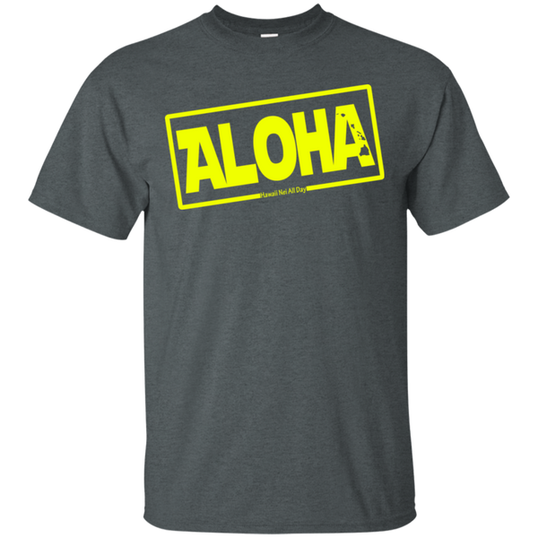 Aloha Hawai'i Nei (Islands yellow ink) Ultra Cotton T-Shirt, T-Shirts, Hawaii Nei All Day