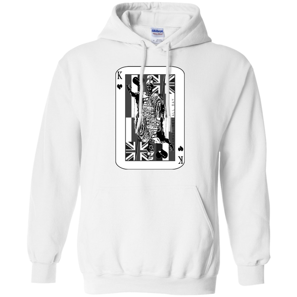 The King of Hawai'i Kamehameha (black ink) Pullover Hoodie, Sweatshirts, Hawaii Nei All Day
