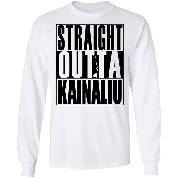 Straight Outta Kainaliu (black ink) LS T-Shirt