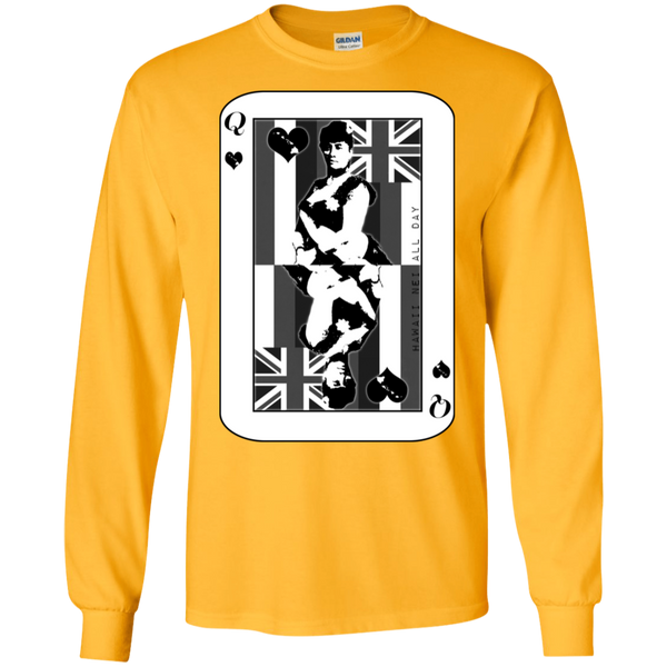 The Queen of Hawai'i Liliuokalani (black ink) LS Ultra Cotton T-Shirt, T-Shirts, Hawaii Nei All Day