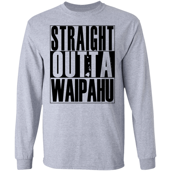 Straight Outta Waipahu (black ink) LS T-Shirt