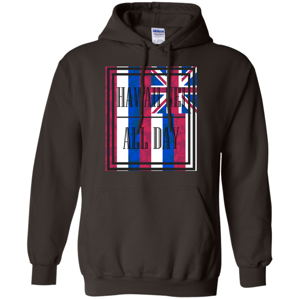 Hawai'i Floral Flag Pullover Hoodie, Sweatshirts, Hawaii Nei All Day