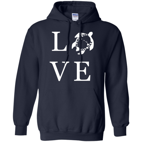 Honu LOVE (white) Pullover Hoodie, Sweatshirts, Hawaii Nei All Day