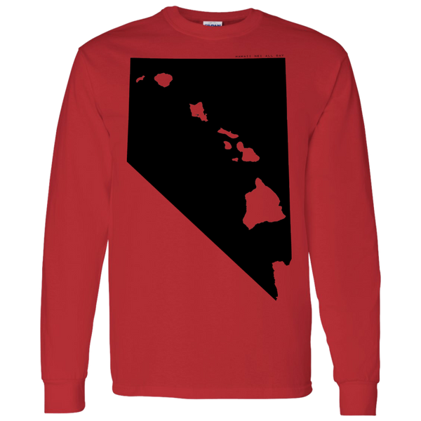 Living in Nevada with Hawaii Roots LS T-Shirt, T-Shirts, Hawaii Nei All Day
