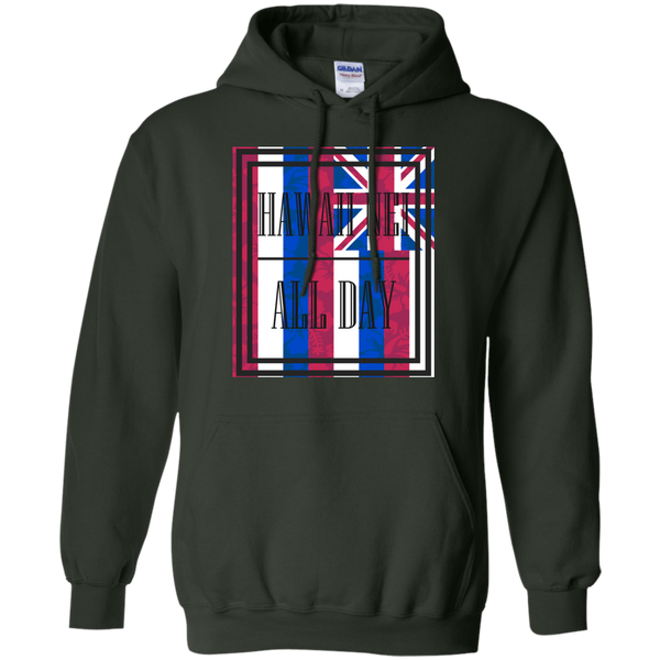 Hawai'i Floral Flag Pullover Hoodie, Sweatshirts, Hawaii Nei All Day