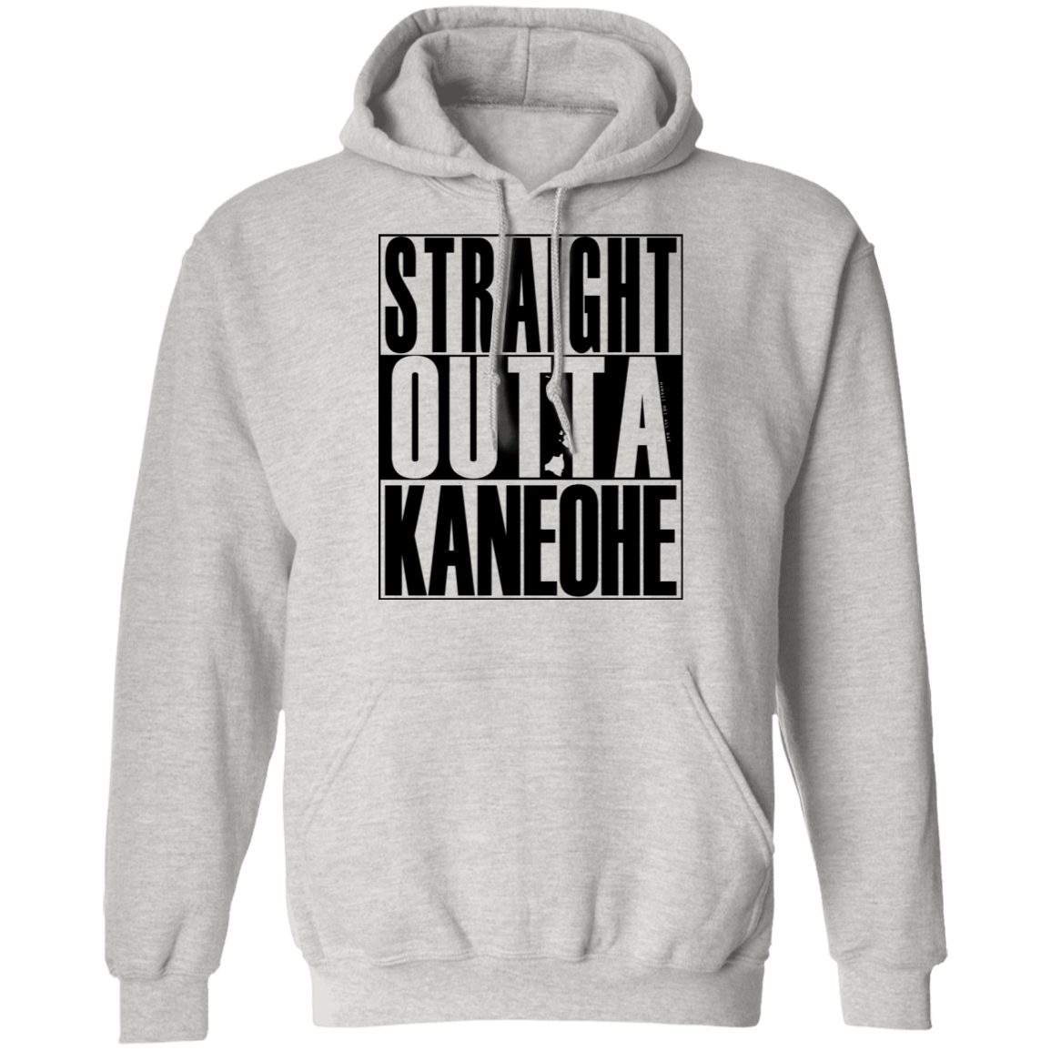 Straight Outta Kaneohe (black ink) Pullover Hoodie