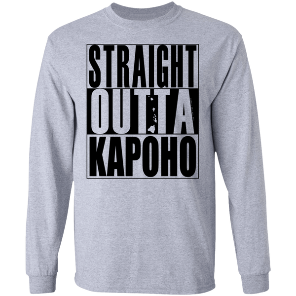 Straight Outta Kapoho (black ink) LS T-Shirt