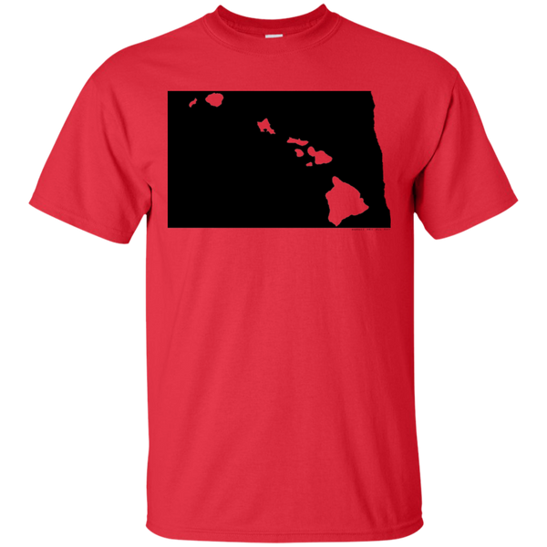 Living in North Dakota with Hawaii Roots Ultra Cotton T-Shirt, T-Shirts, Hawaii Nei All Day