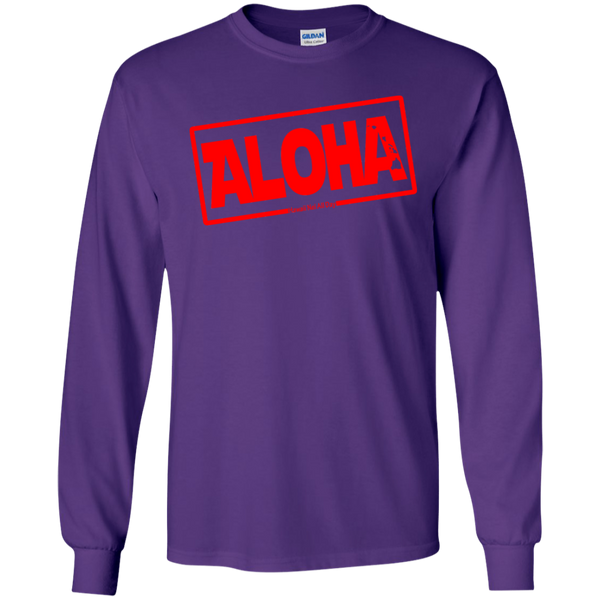 Aloha Hawai'i Nei (Islands red ink) LS Ultra Cotton T-Shirt, T-Shirts, Hawaii Nei All Day