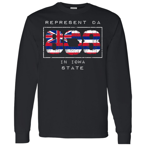 Rep Da 808 in Iowa State LS T-Shirt, T-Shirts, Hawaii Nei All Day