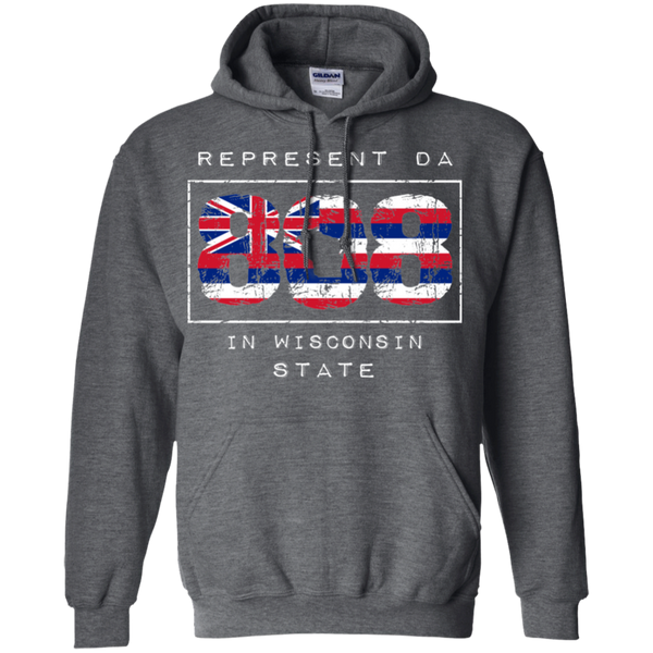 Rep Da 808 In Wisconsin State Pullover Hoodie, Sweatshirts, Hawaii Nei All Day