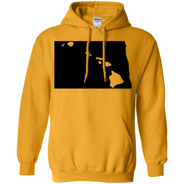 Living in North Dakota with Hawaii Roots Pullover Hoodie 8 oz., Sweatshirts, Hawaii Nei All Day